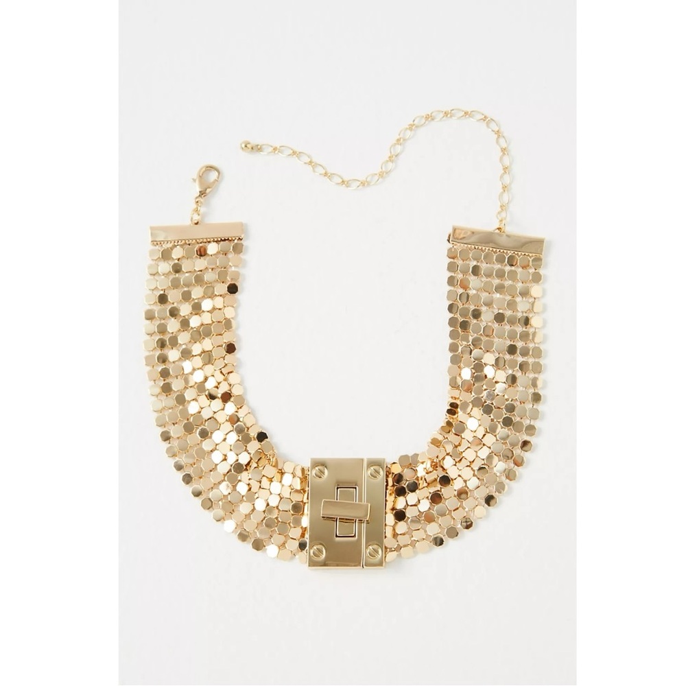 Free People Magic Choker Necklace in Gold NWT Sparkle Shine Layering Statement